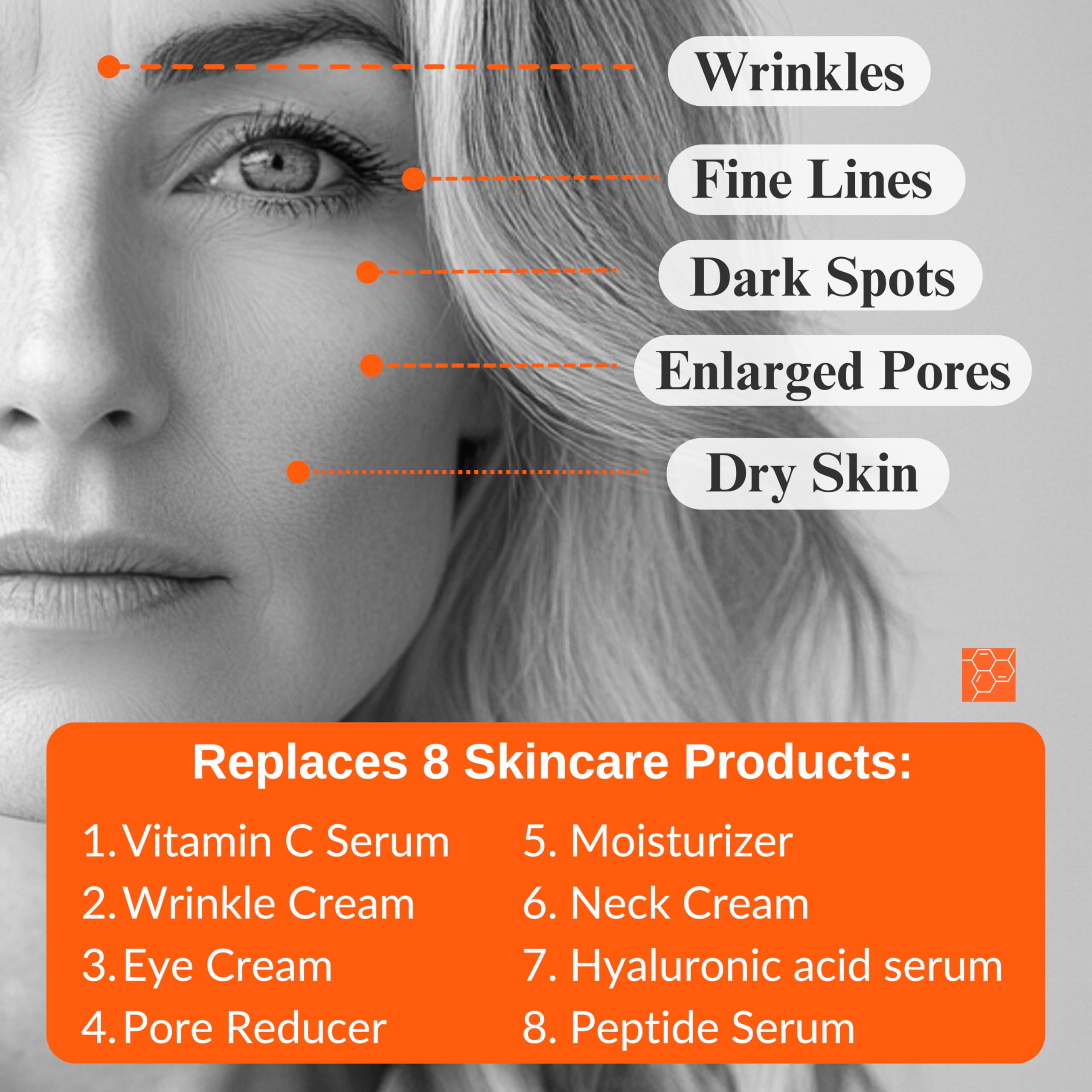 LeVaye' Vitamin C Serum on skin showing a silky, non-greasy finish