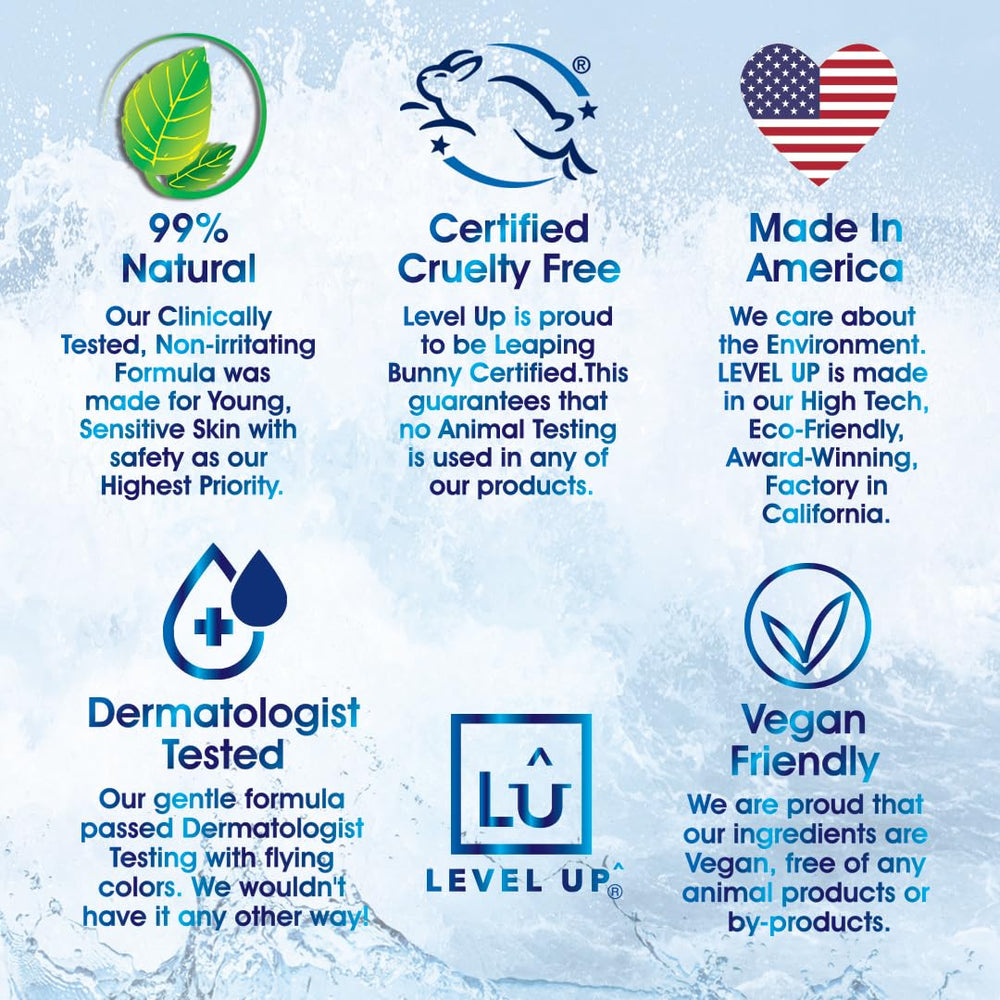 Level Up tapioca starch feature illustrating natural moisture absorption.