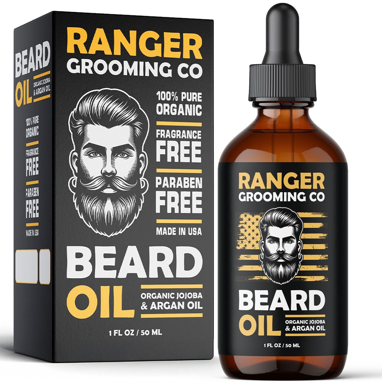 Leven Rose beard oil in amber bottle with dropper for precise application and quick absorption