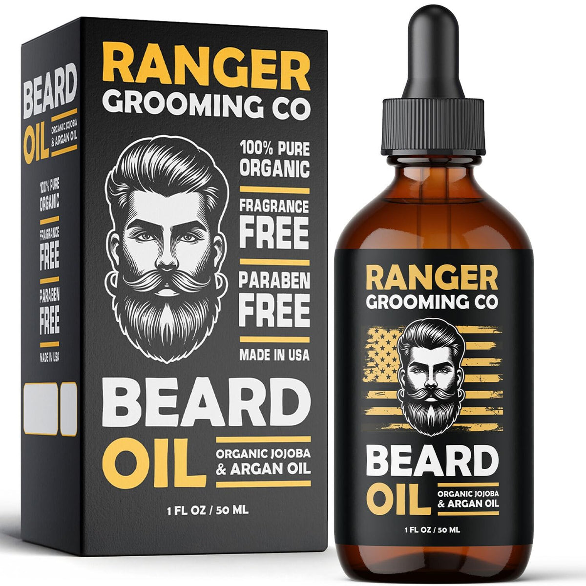 Leven Rose beard oil in amber bottle with dropper for precise application and quick absorption