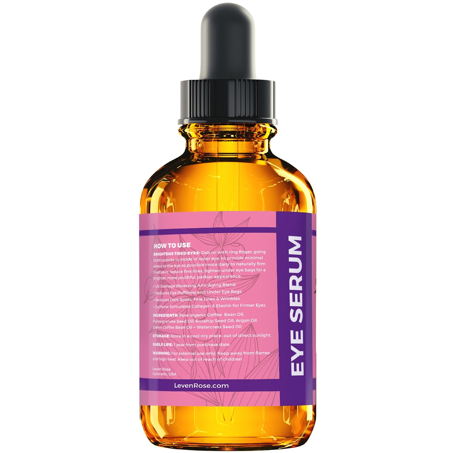 Leven Rose vitamin-rich formula close-up emphasizes vitamins A and C benefits