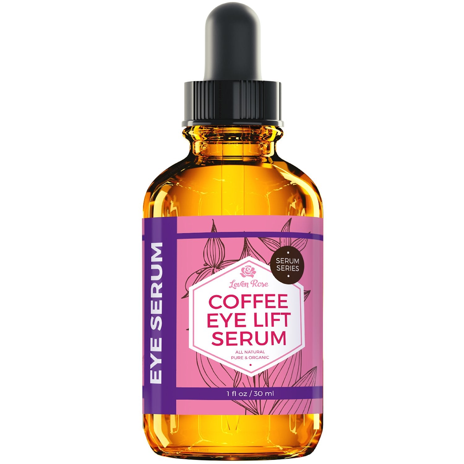 Leven Rose coffee oil caffeine serum texture dispensed from dropper for smooth use