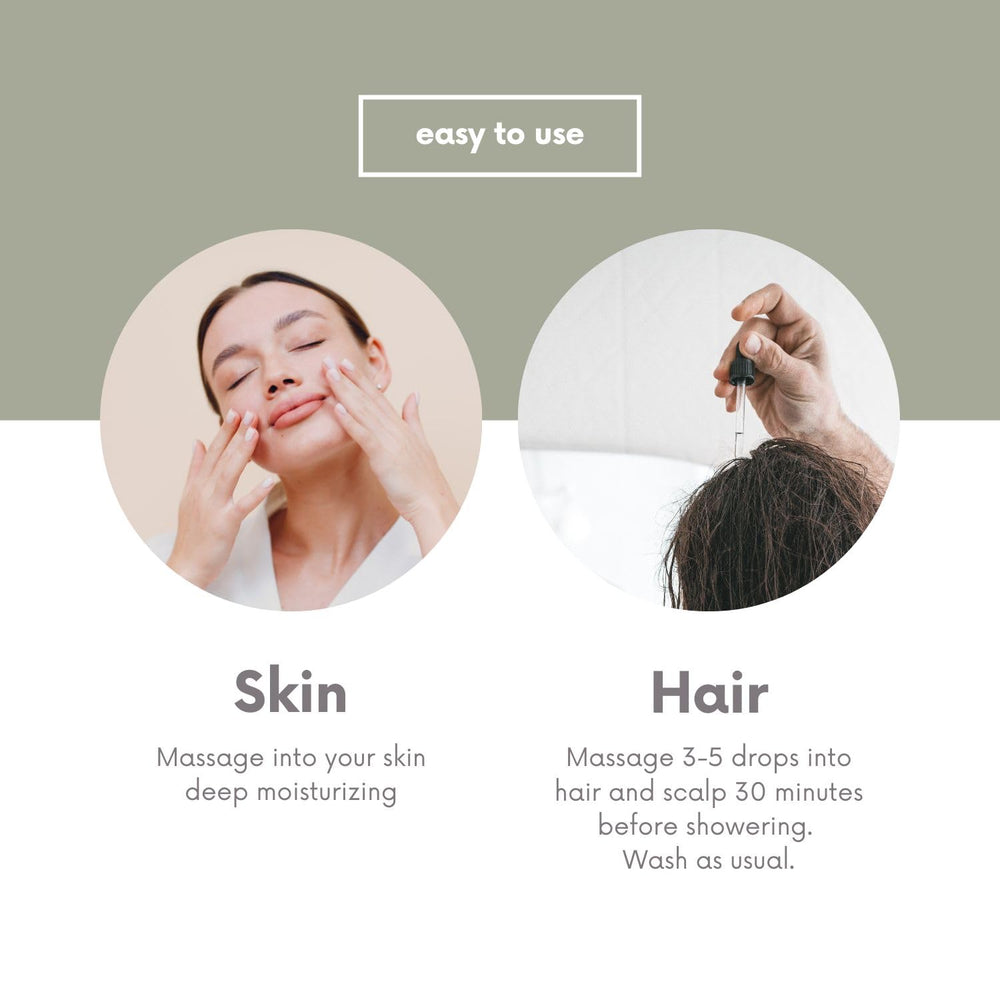 Skin application with Leven Rose Emu Oil for daily moisture