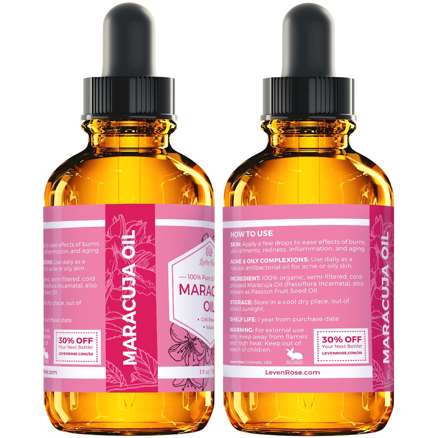 Leven Rose Maracuja Oil soothes cuticles and supports healthy nails