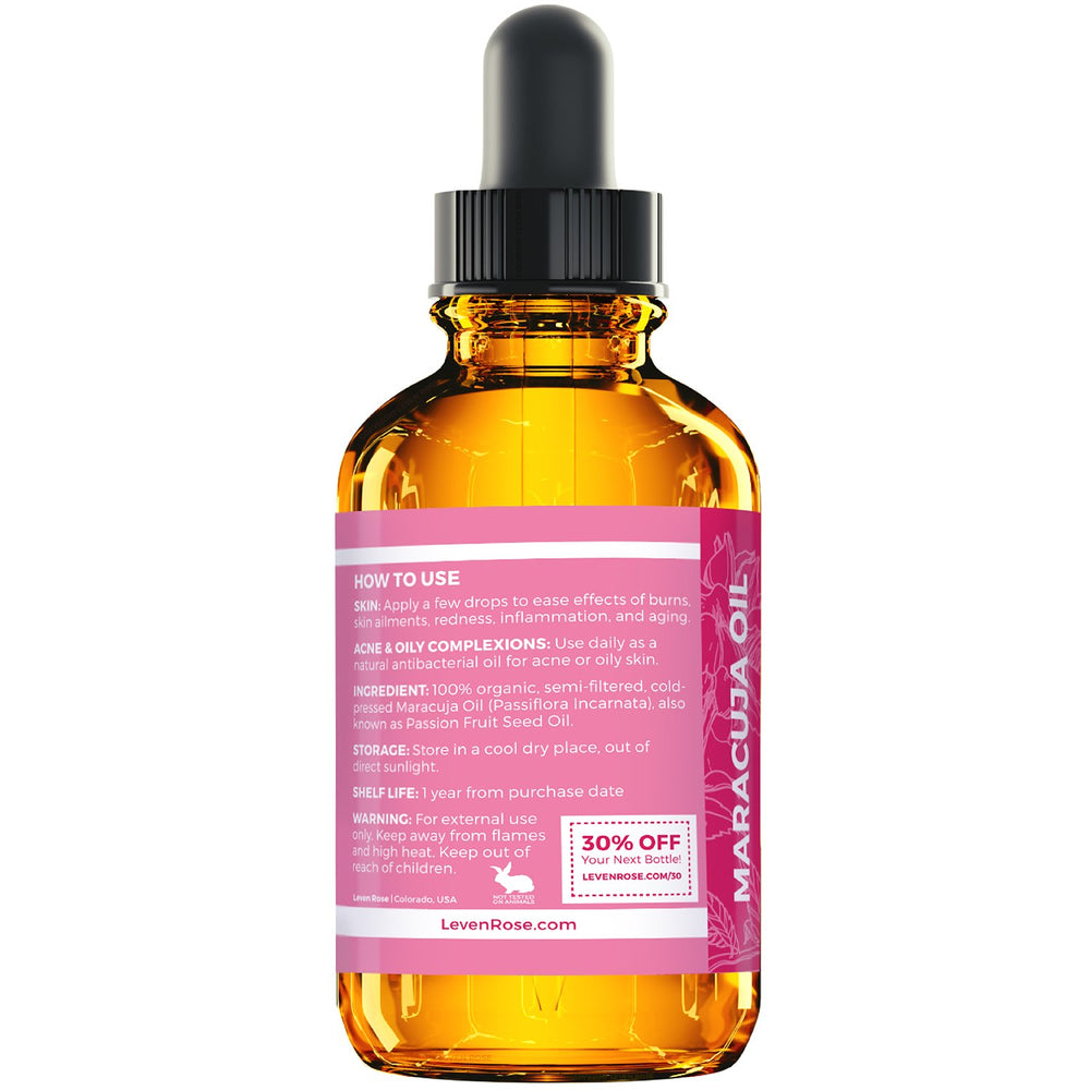 Leven Rose Maracuja Oil delivers lightweight hydration to dry skin