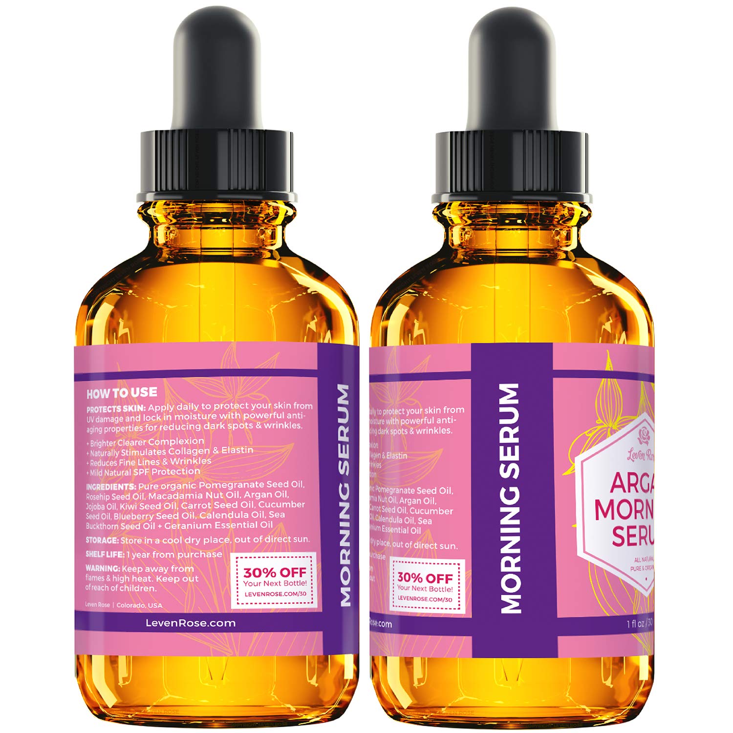User applying Leven Rose morning serum during a daily routine for hydration