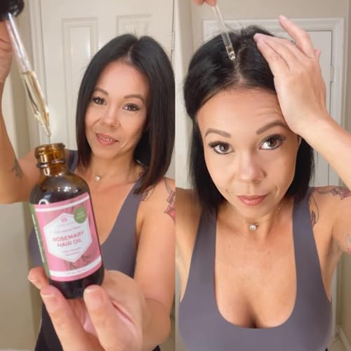 Leven Rose organic ingredients collection with rosemary and peppermint for scalp care.