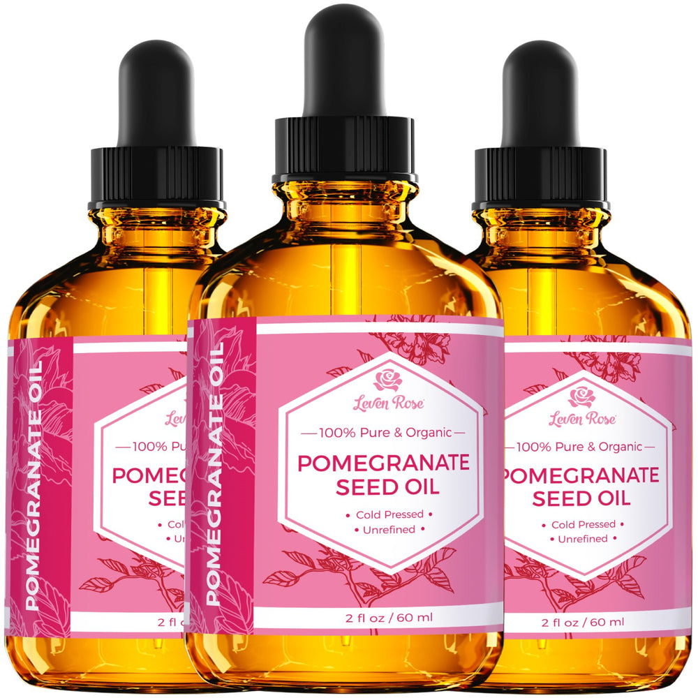 Leven Rose Pomegranate Oil amber-glass-bottle protects potency