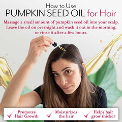Leven Rose pumpkin seed oil mixed with shampoo for shiny, healthy hair