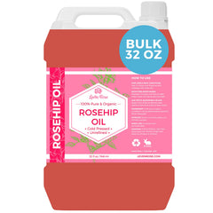 Leven Rose rosehip oil bottle close-up for radiant, hydrated skin