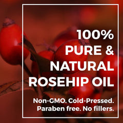 Leven Rose rosehip oil on hair for shine and moisture