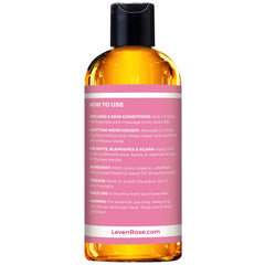 Leven Rose rosehip oil for hair gloss improves shine and manageability