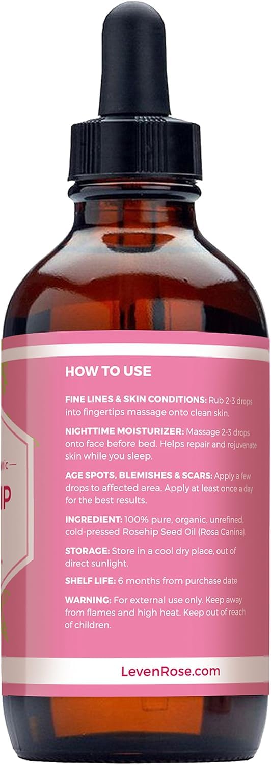 Leven Rose rosehip oil on nails and cuticles for care