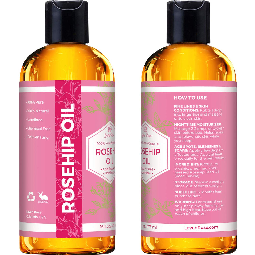 Leven Rose rosehip oil for skin and nails supports hydration and tone