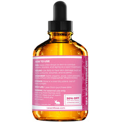 Leven Rose Sea Buckthorn Oil bottle for easy facial care application.