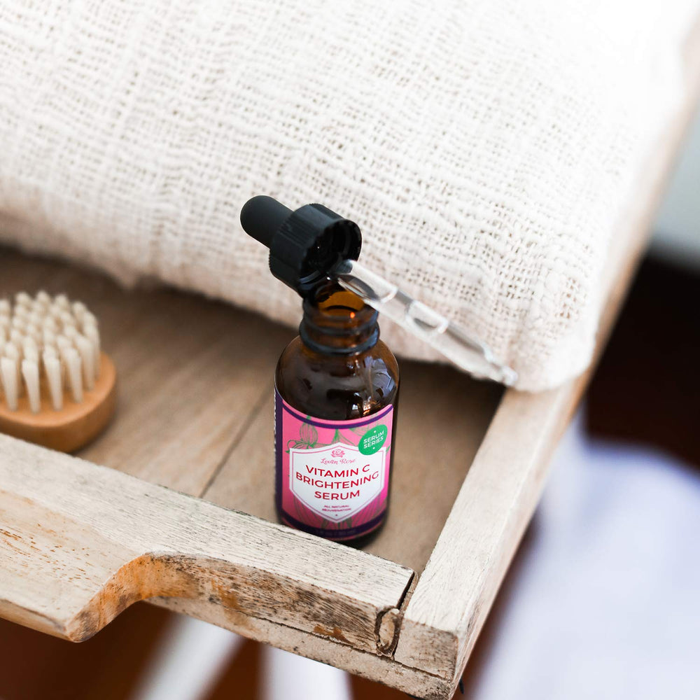 Ingredients shot featuring tropical fruit extracts in Leven Rose serum
