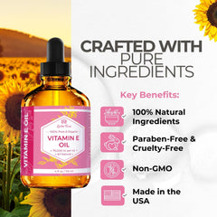 Leven Rose Vitamin E Oil dropper in use for skin nourishment.