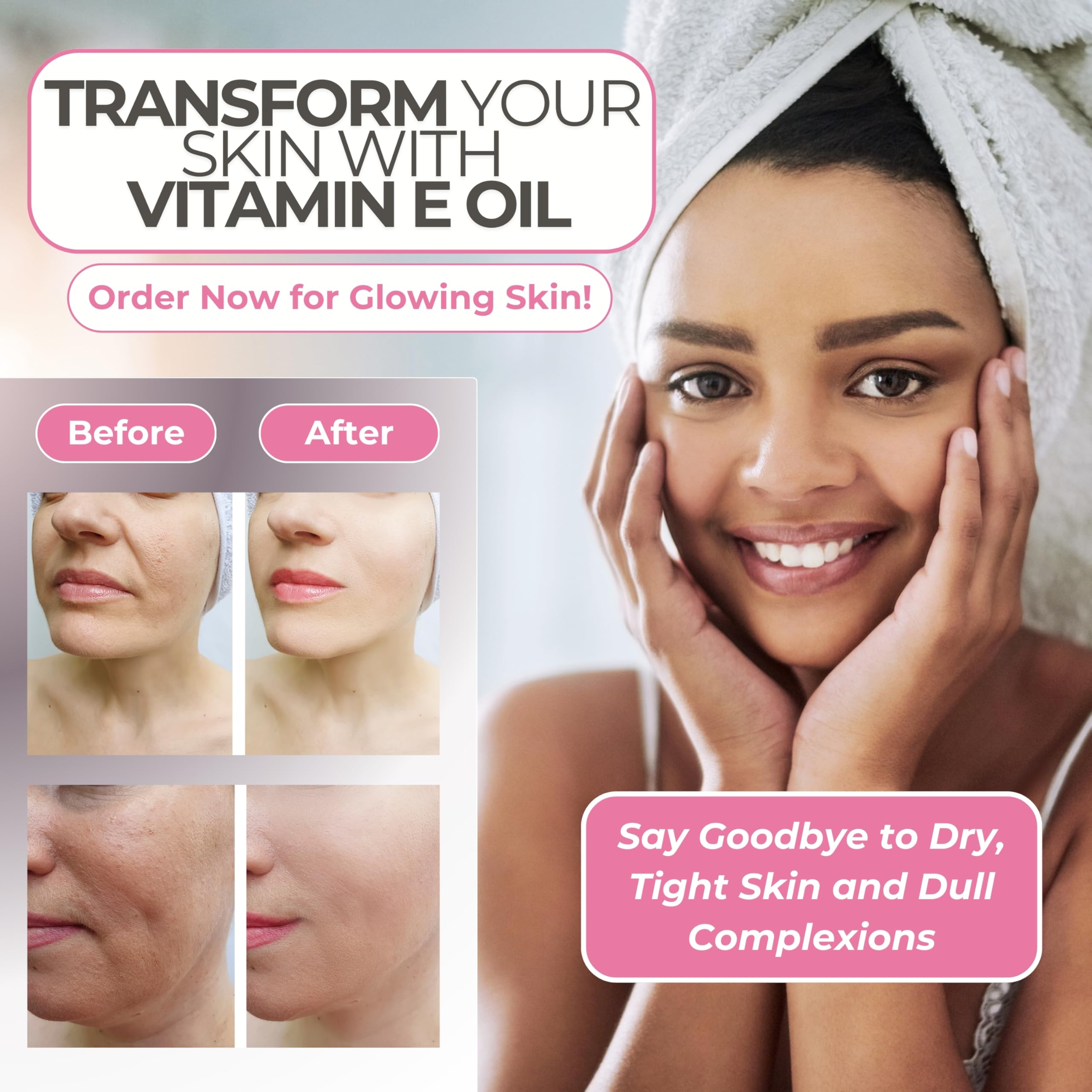 Leven Rose Vitamin E Oil moisturizes hair ends and reduces dryness