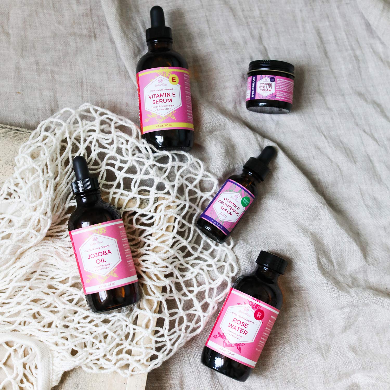 Leven Rose Vitamin E Oil Serum closeup on face