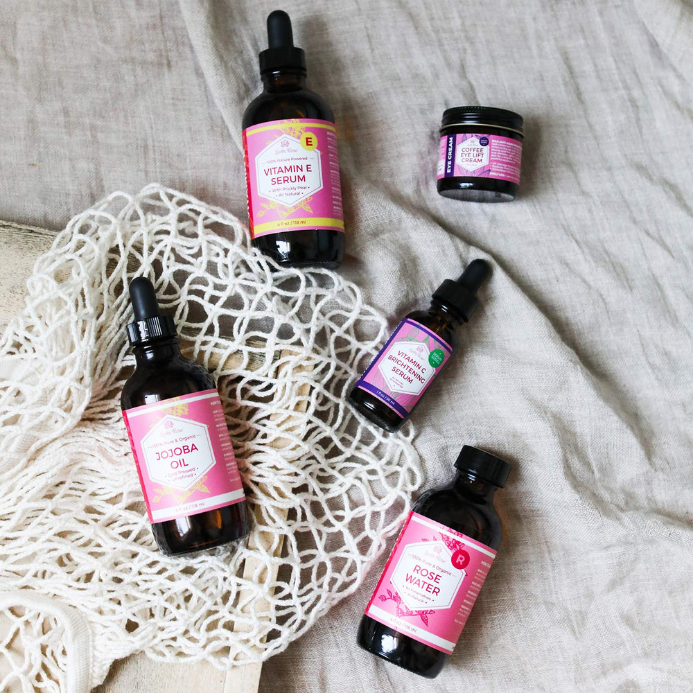 Leven Rose Vitamin E Oil Serum closeup on face