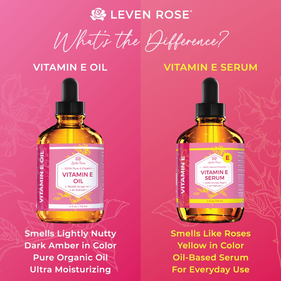 Leven Rose Vitamin E Oil Serum pipette for precise dosing