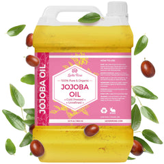 Leven Rose Jojoba Oil bulk bottle for versatile skin and hair care