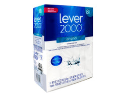 Lever 2000 Original Bar Soap packaging displays eight bars, highlighting value for home use.