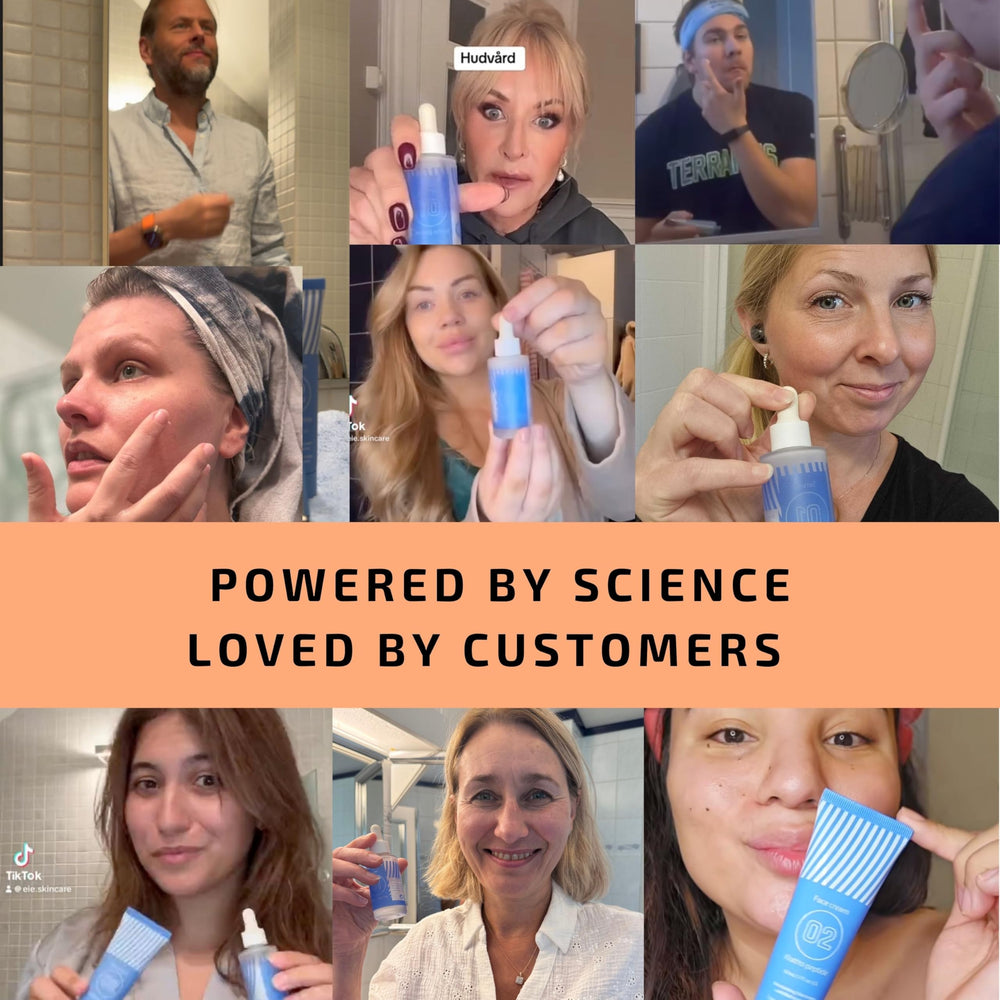 Application shot of Leverage x Evolution EiE01 serum absorbing smoothly