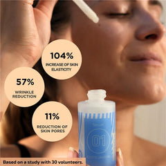 Leverage x Evolution EiE01 Klotho serum texture close up showing silky absorption