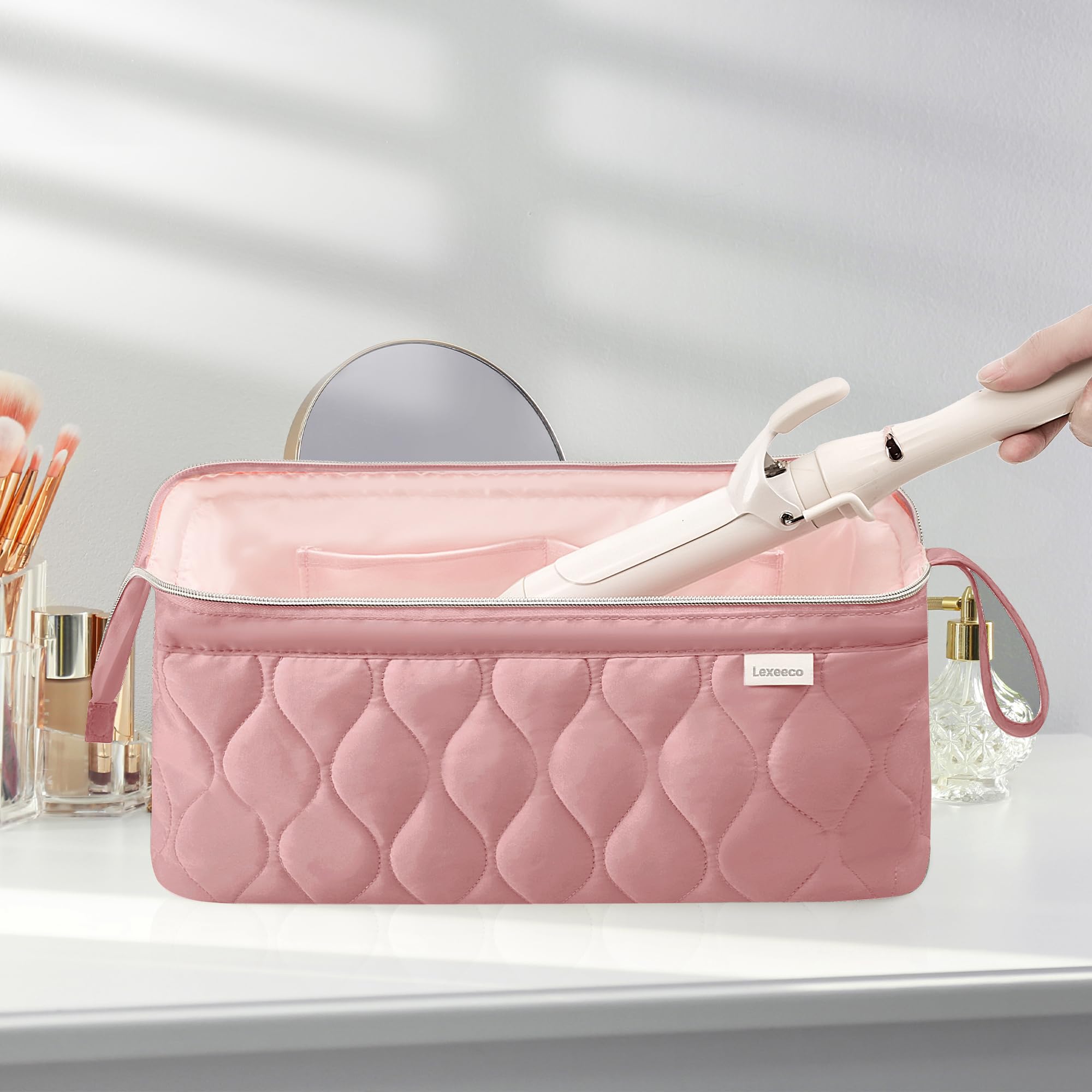 Lexeeco multiuse-travel-case works as toiletry or makeup organizer