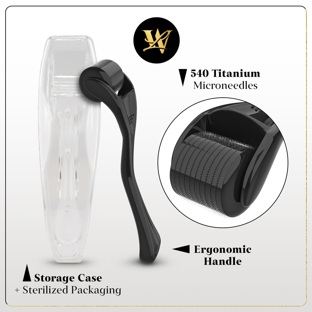 Lexi White Beauty derma roller for beard use, precise facial hair tool