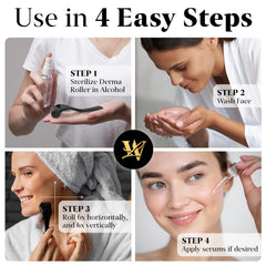 Lexi White Beauty derma roller for face use, gentle at-home skincare