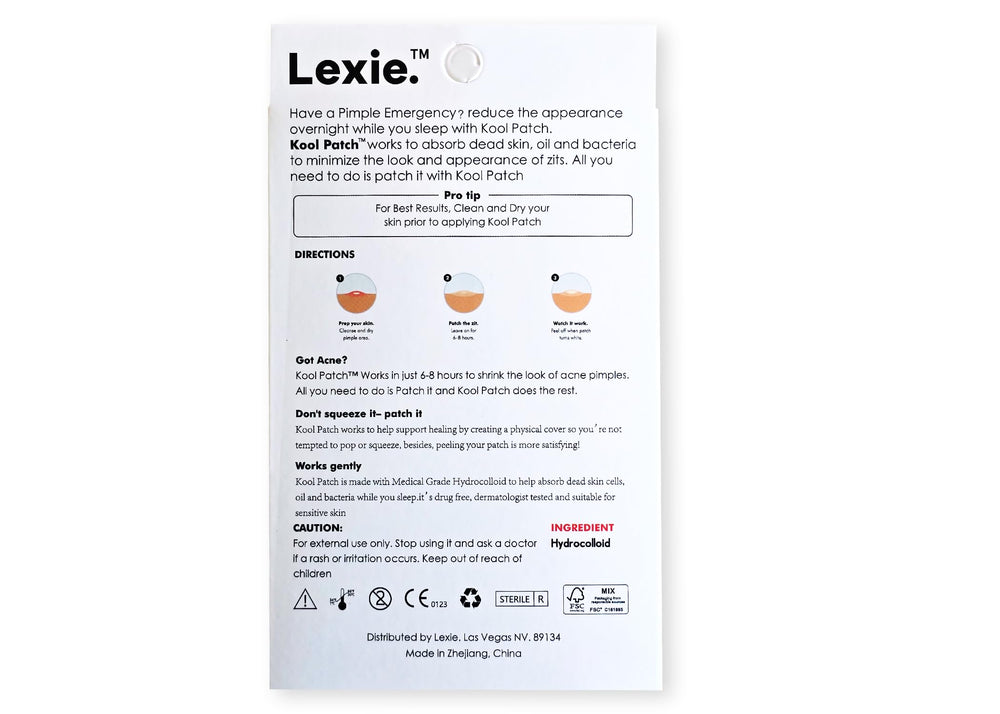 Lexie Kool Patch transparent stick-on keeps blemish discreet.