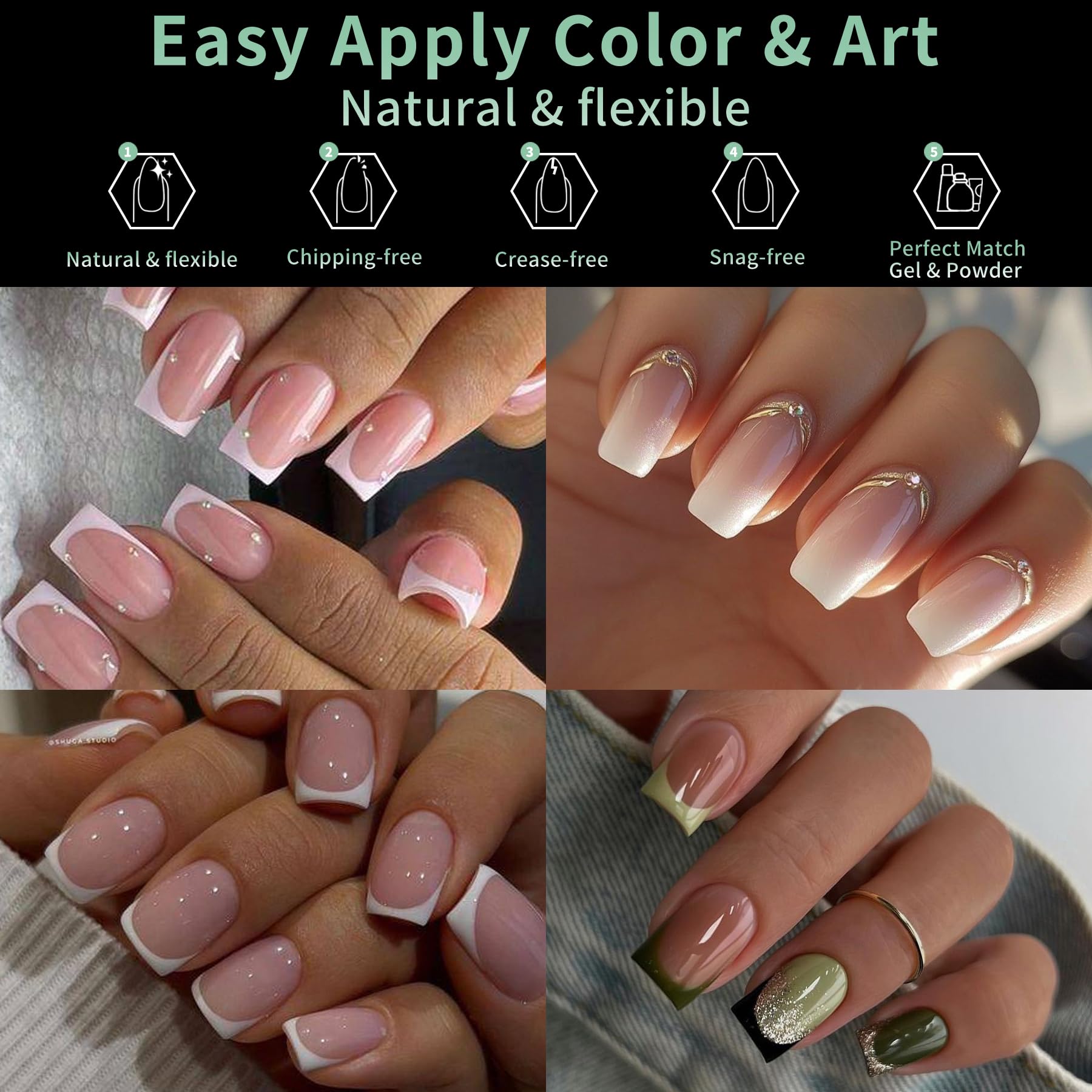 LEYKOSH 12-sizes nail tips—custom fit across nails for a seamless finish.