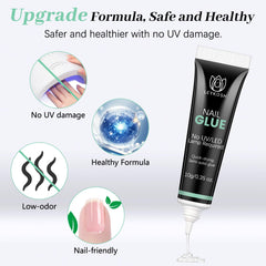 LEYKOSH nail glue low-odor formula safe for nails and skin