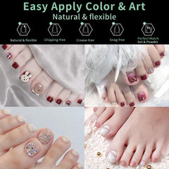 LEYKOSH Toe Nail Tips matte finish for a premium look.