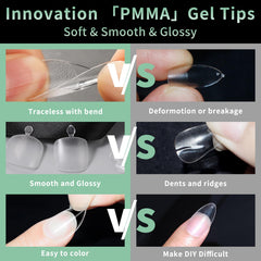 LEYKOSH Toe Nail Tips no-file-needed design speeds DIY sessions.