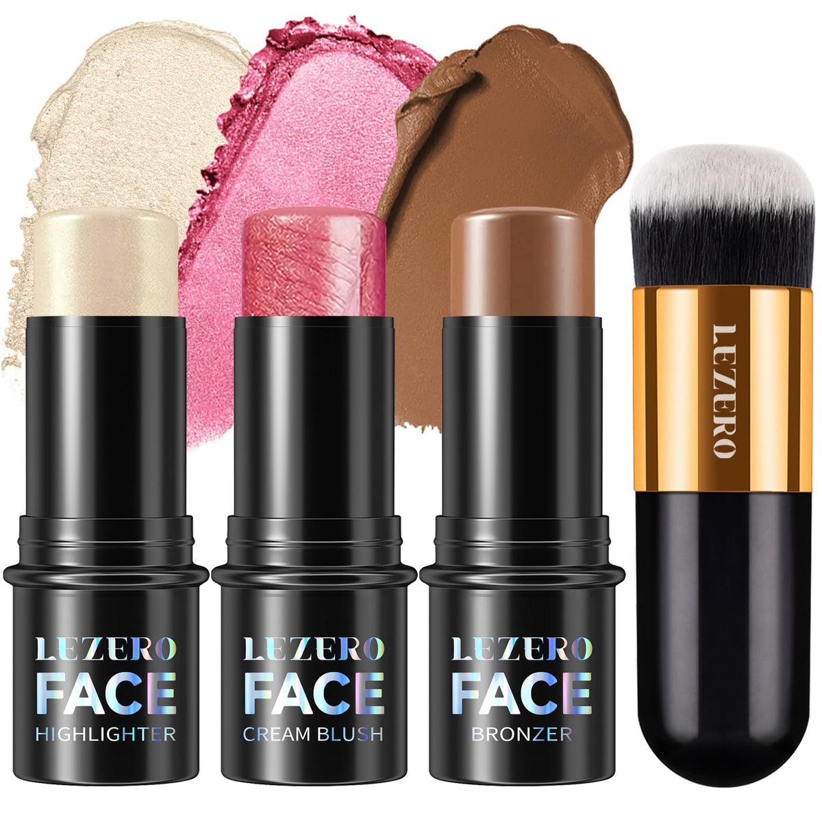 Lezero blush stick for natural, sun-kissed cheeks.
