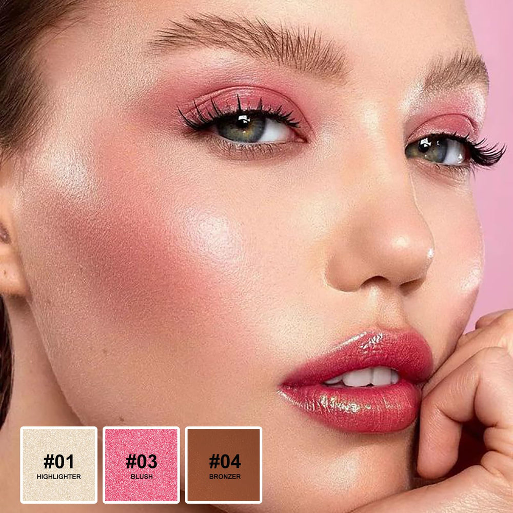Lezero bronzer stick defines cheekbones with a seamless finish.