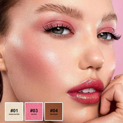 Lezero bronzer stick defines cheekbones with a seamless finish.