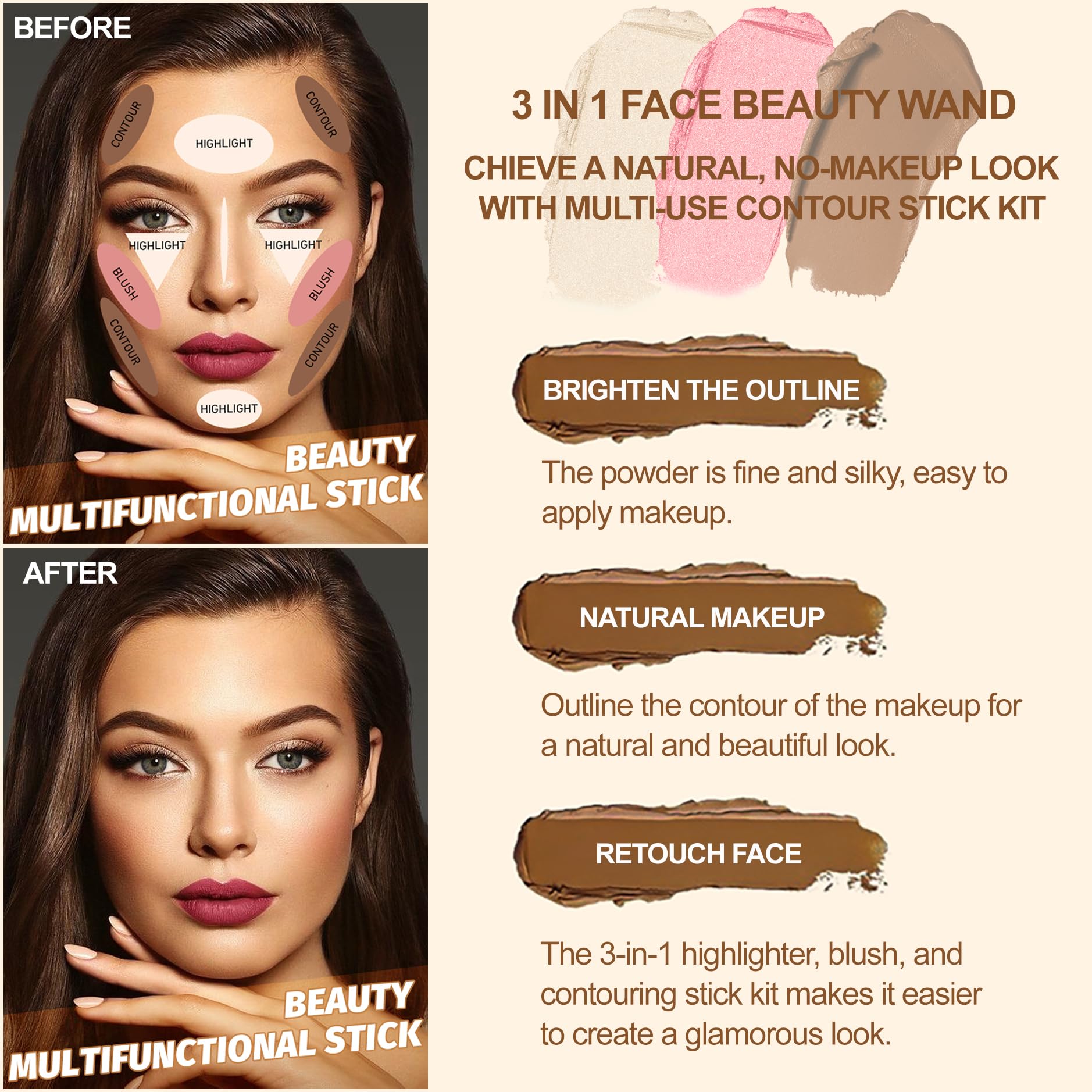 Lezero highlighter stick adds radiant, dewy glow.