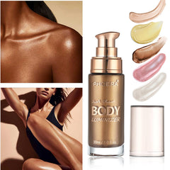 Lezero Body Shimmer Oil Metallic Gold bottle with lasting radiance