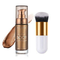 Lezero Body Shimmer Oil Rose Gold bottle for warm glow and hydration