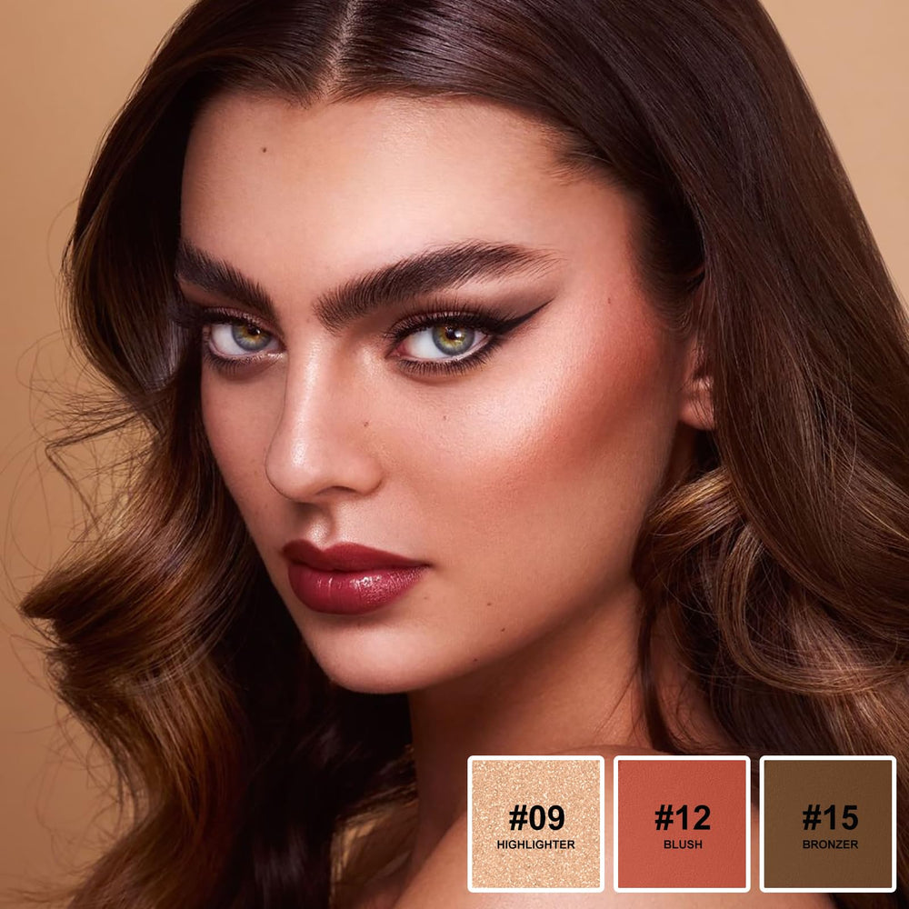 Lezero contour kit medium blush stick swatch for natural flush.