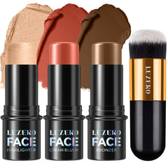 Lezero contour kit medium highlighter stick swatch for radiant glow.