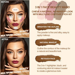 Lezero contour kit bronzer stick adds warmth and sun-kissed depth.