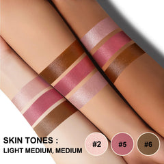 Lezero contour kit contour stick defines cheekbones and jawline.