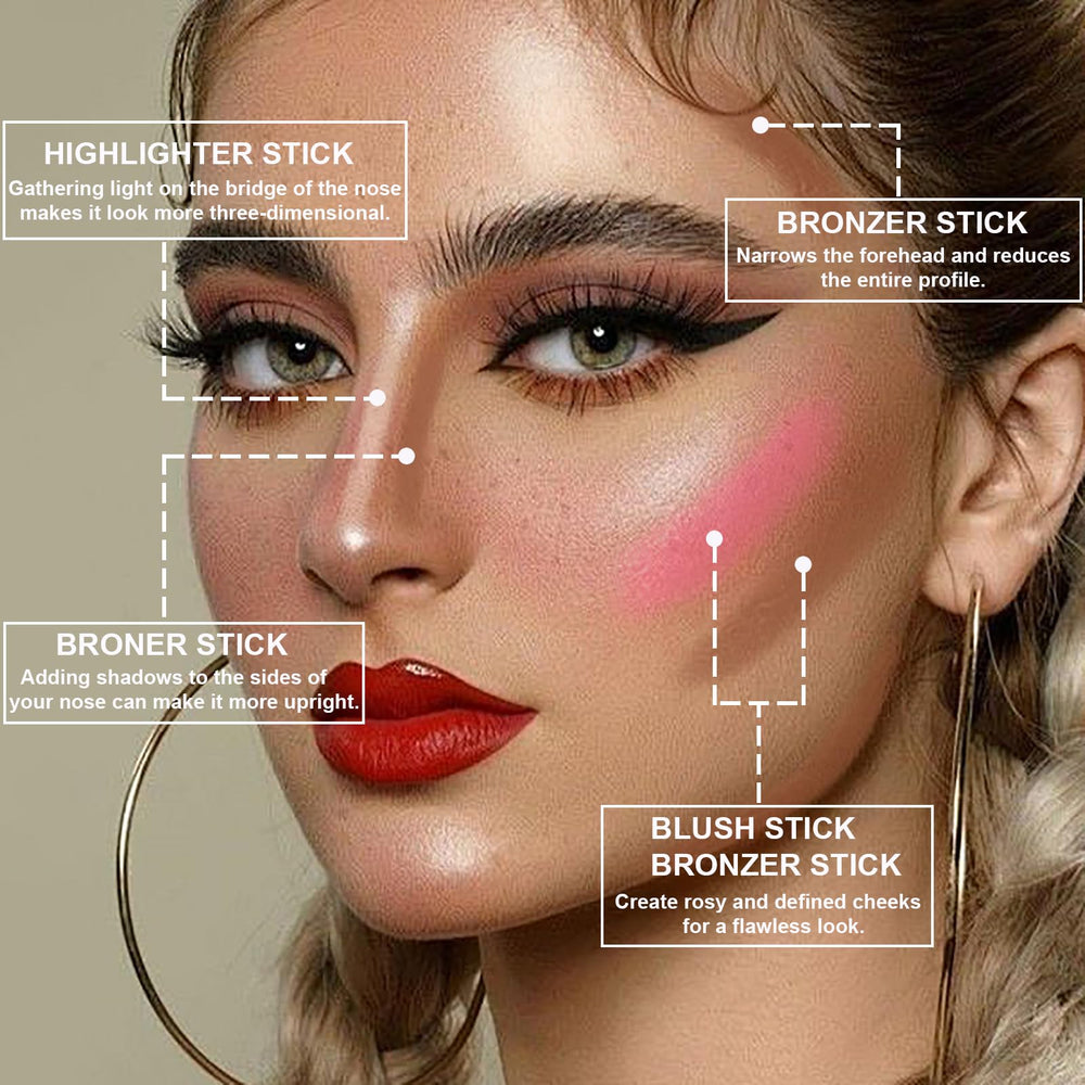 Lezero contour stick for nose and forehead definition.