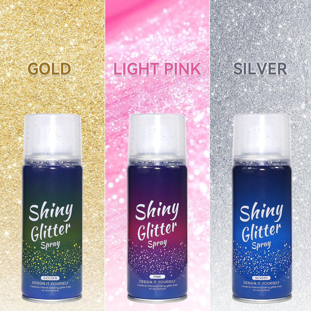 Festival-ready look with Lezero glitter spray for head-to-toe shine.