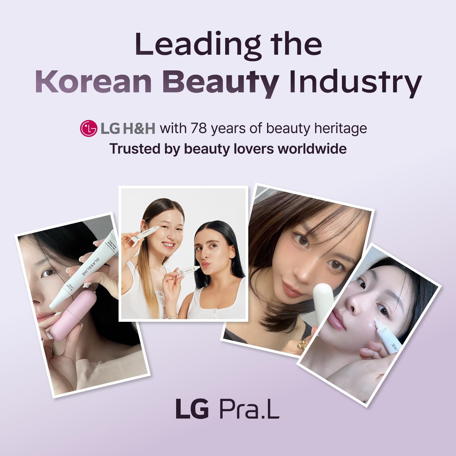 LG Pra.L glasslike formula on clean countertop suggesting daily care.